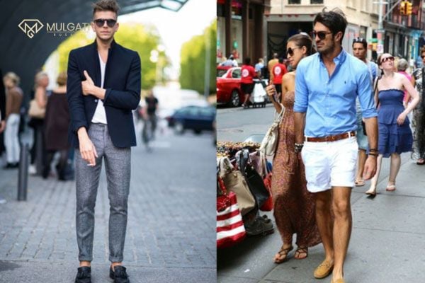 Giày lười da trắng với những trang phục có màu sắc nổi bật