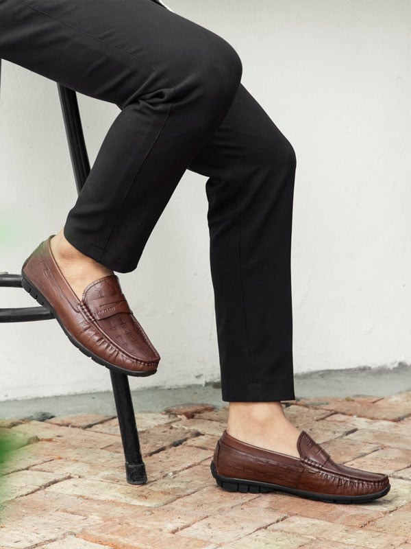 Giày lười nam Penny Moccasin F43914 đế bằng