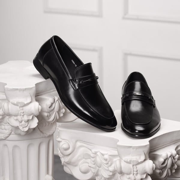 Giày lười nam da bóng Mulgati Horsebit Loafer - 1026A-1