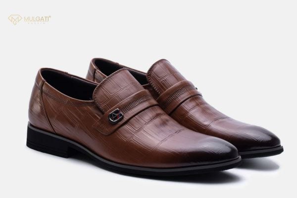 Giày lười nam da trơn Mulgati Horsebit Loafer 1026A-1