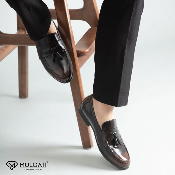 Giày lười nam da bóng Mulgati Tassel Loafer - 6917