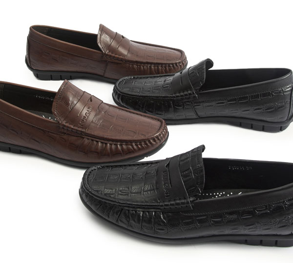 Giày lười Penny Moccasin F43914 có thiết kế giả da cá sấu giảm nhăn