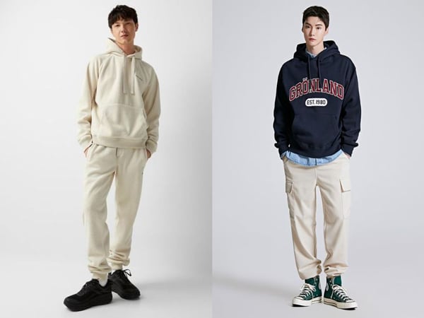 Giày thể thao với áo Hoodie và quần Jogger