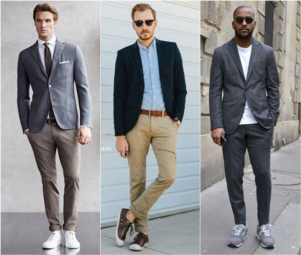 Giày thể thao nam kết hợp vest