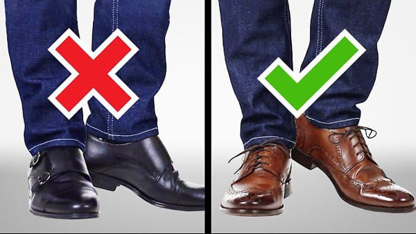 Màu sắc giày da phù hợp với quần jean