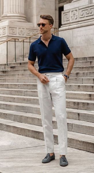 phối đồ với áo polo nam