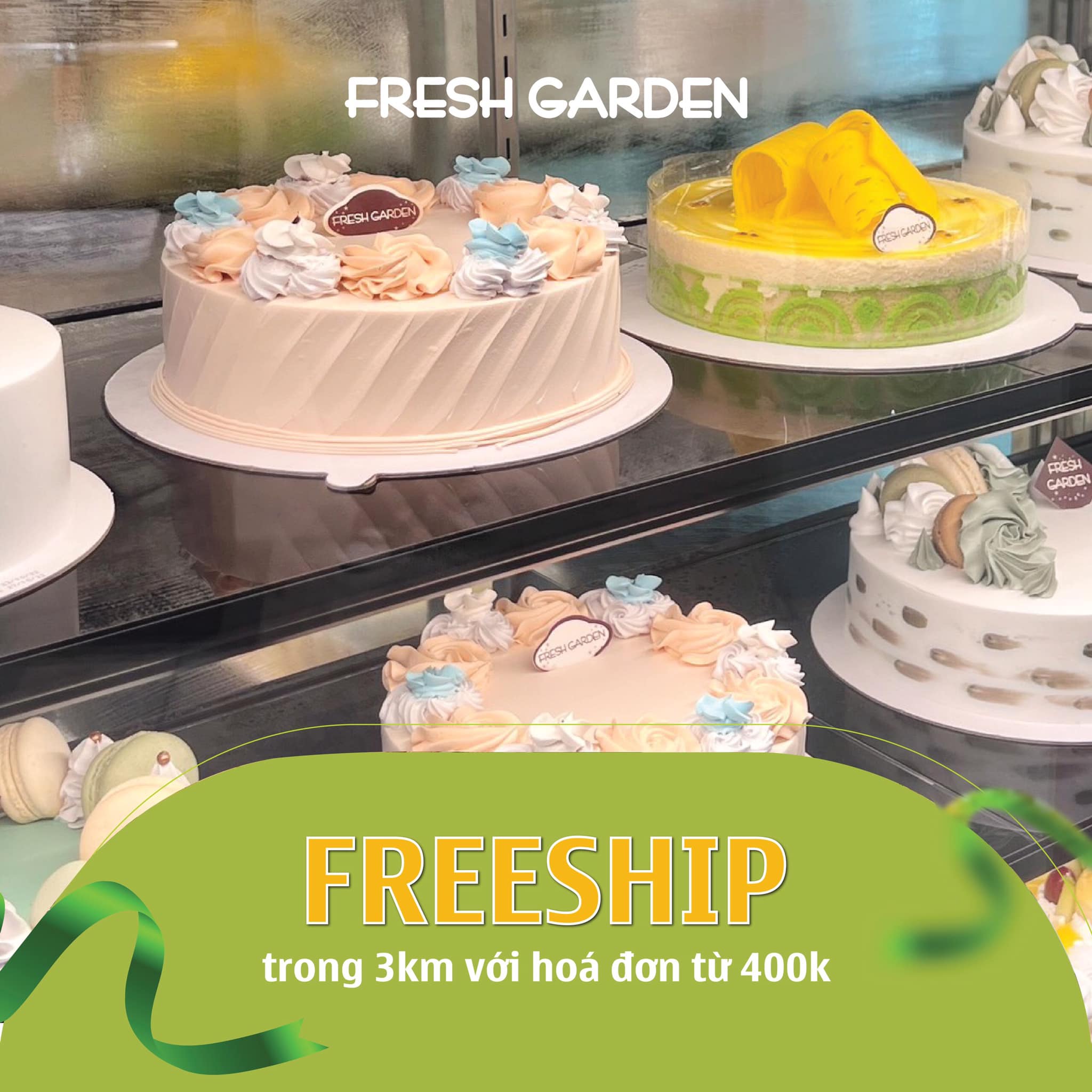 Mua bánh thả ga - Freeship có Fresh Garden lo