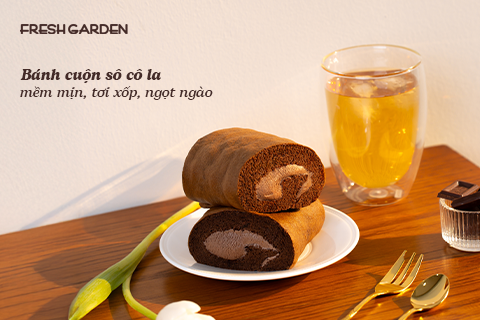 Thư giãn giữa guồng quay cuộc sống với bánh cuộn sô cô la tại Fresh Garden