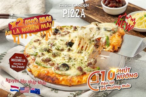 Danh sách cửa hàng Fresh Garden hiện có sản phẩm bánh Pizza 220g