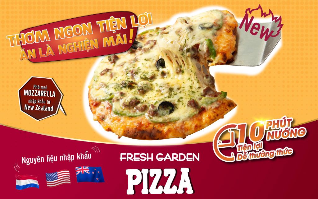 Pizza cấp đông Fresh Garden: Thơm ngon tiện lợi - Ăn là nghiện mãi!