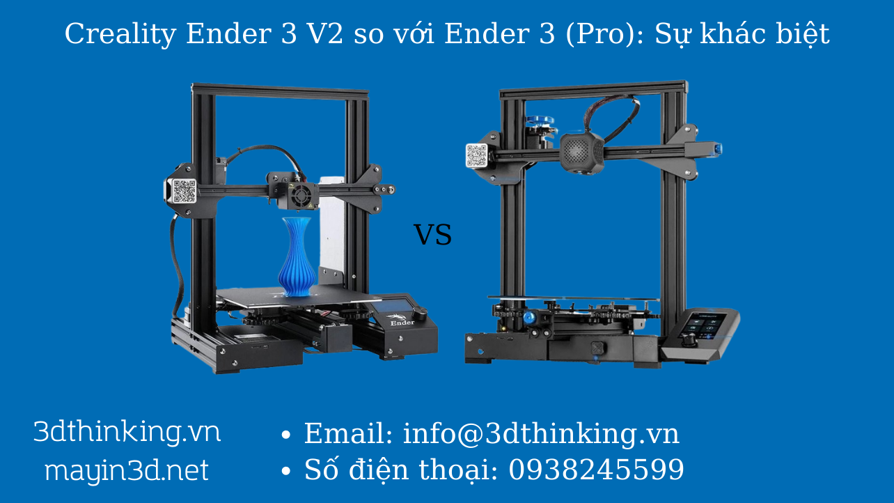 Creality Ender 3 V2 so với Ender 3 (Pro): Sự khác biệt