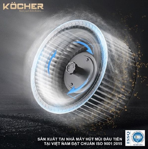 Hút Mùi Âm Tủ Kocher Turbo Smart 3D X3D-350D Auto Clean