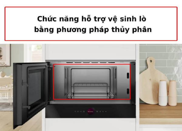 Lò Vi Sóng Bosch BER7321B1 Serie 8 - Phương pháp vệ sinh thuỷ phân