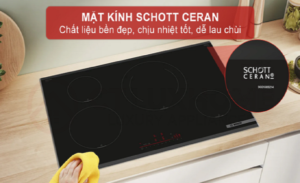 Mặt Kính Schott Ceran Bếp Từ Bosch PIE875HC1E Serie 6