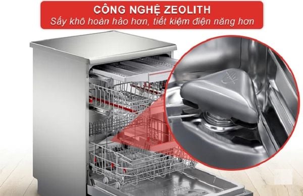 Máy Rửa Bát Âm Tủ Bosch SMV6ZCX10E Serie 6 Sấy Zeolith