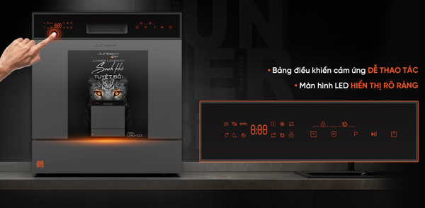 Máy Rửa Bát 10 Bộ Junger DWJ-103 Điều Khiển Cảm Ứng