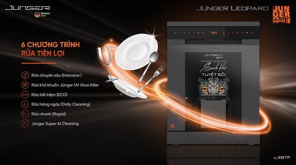 Máy Rửa Bát Junger DWJ-143 Tính Năng Tiện Lợi