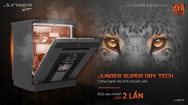 Máy Rửa Bát Junger DWJ-143 Sấy Khô Hoàn Hảo