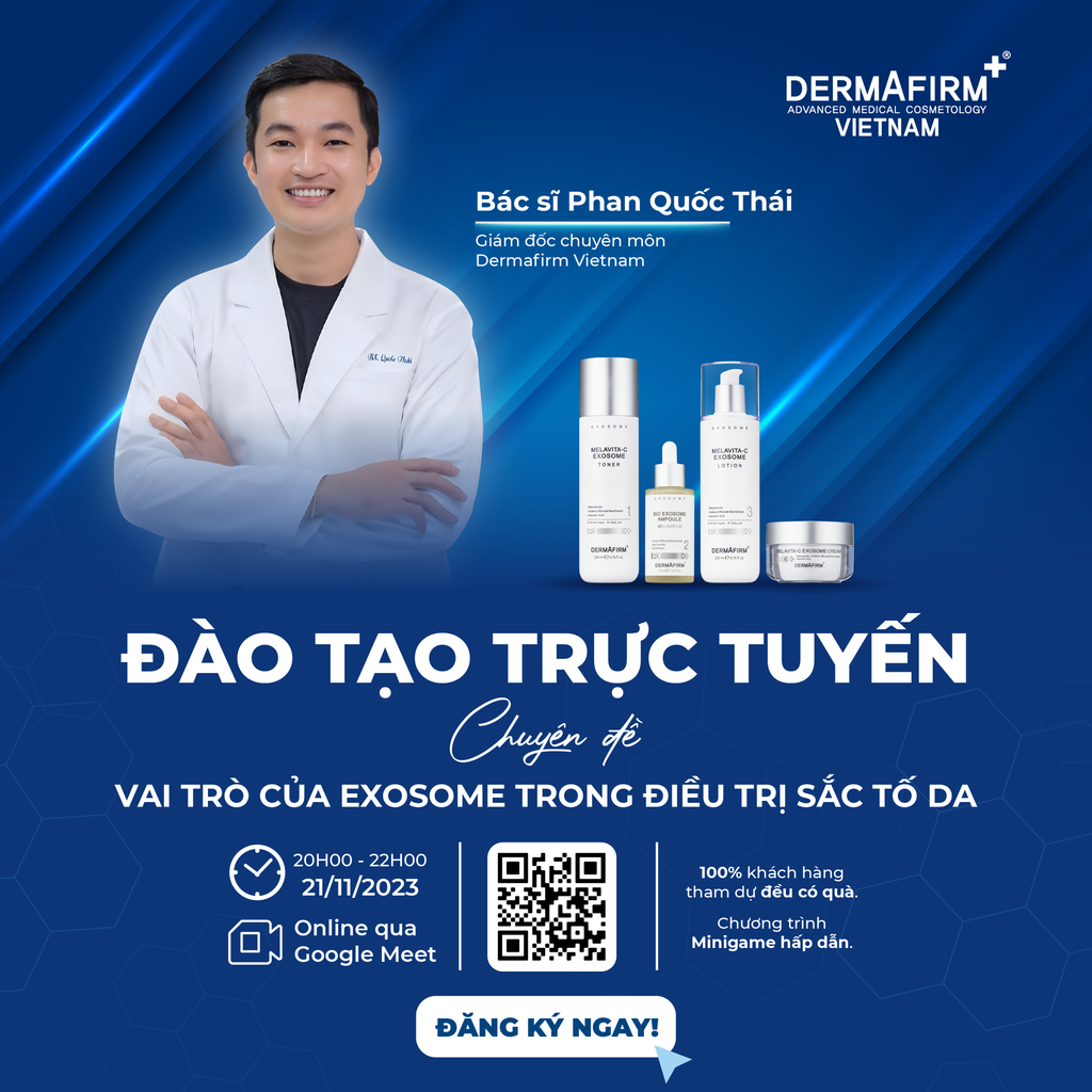 CHUỖI ĐÀO TẠO TRỰC TUYẾN: AI TRÒ CỦA EXOSOME TRONG ĐIỀU TRỊ SẮC TỐ DA