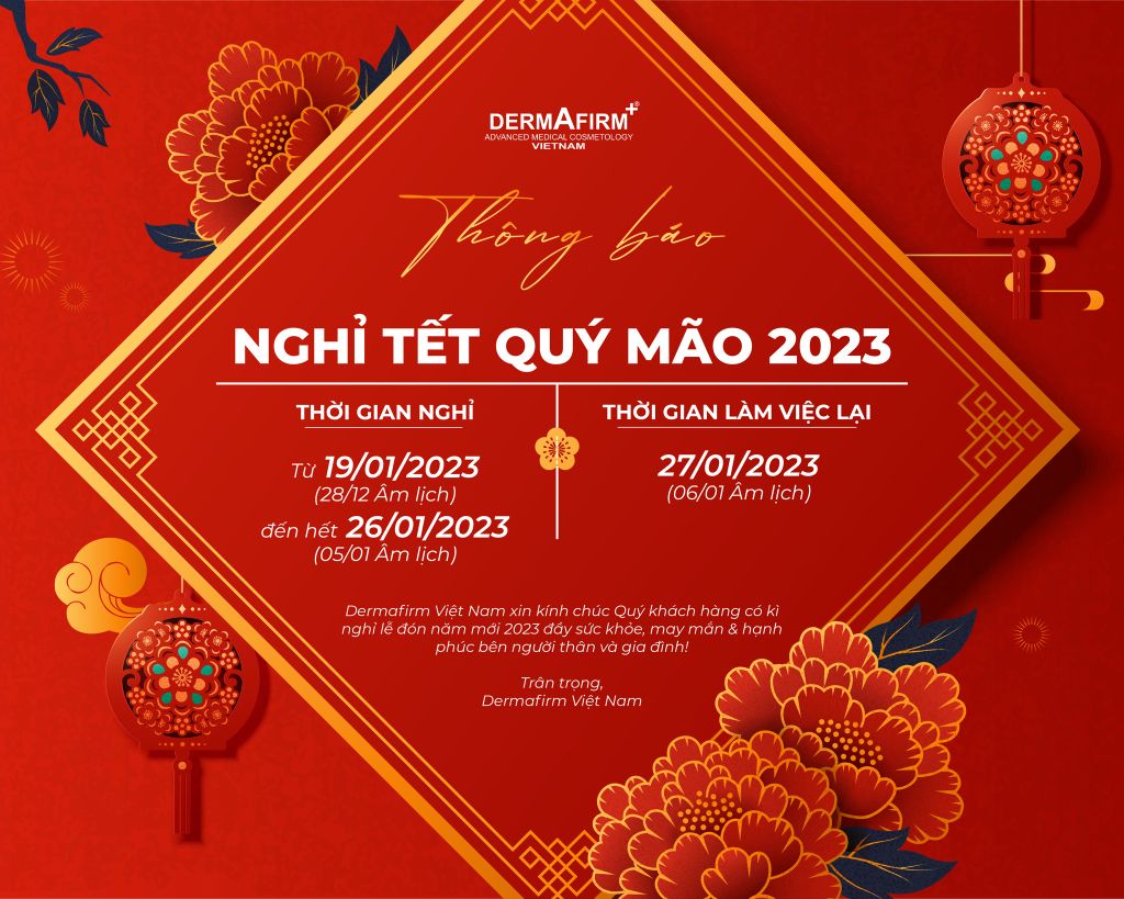 DERMAFIRM THÔNG BÁO LỊCH NGHỈ TẾT QUÝ MÃO 2023