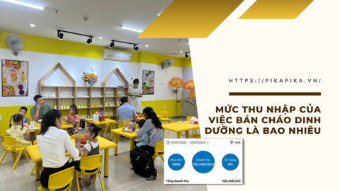 Mức thu nhập của việc bán cháo dinh dưỡng cao cấp là bao nhiêu?