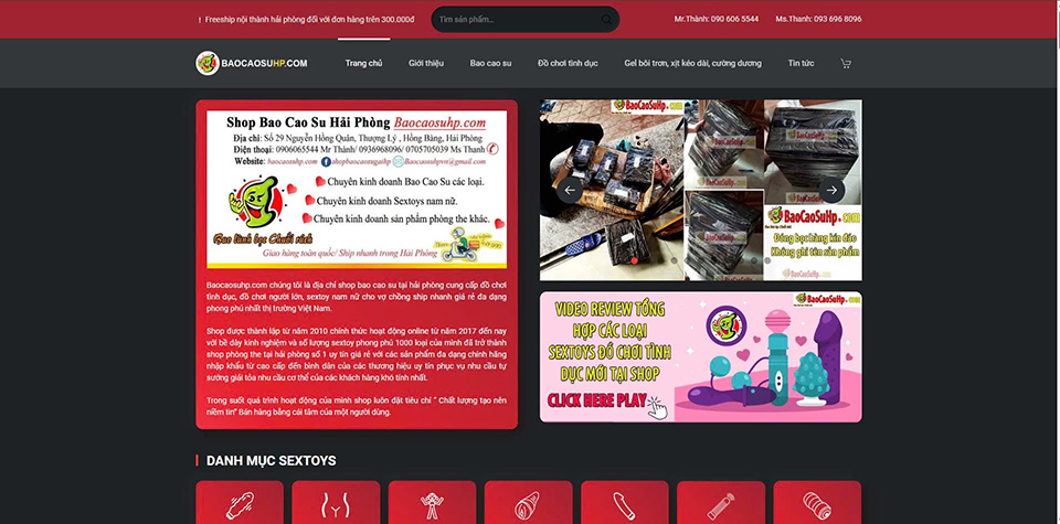 Shop HP khong chỉ có bao mà còn có búp bê tình dục đa dạng
