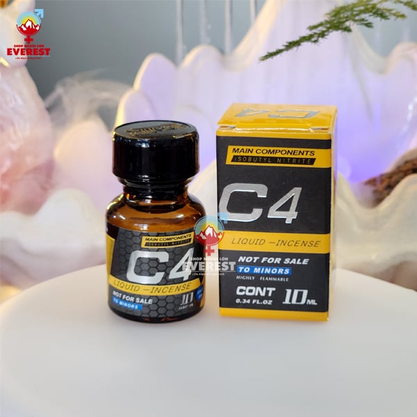 Chai thuốc hít tăng kích thích khoái cảm Popper C4 vàng 10ml