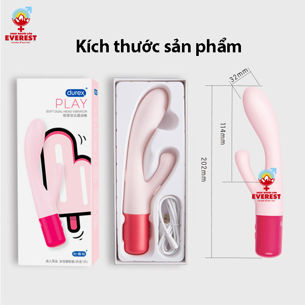 Chày rung Durex Soft Vibrator 2 đầu massage điểm G cực mạnh