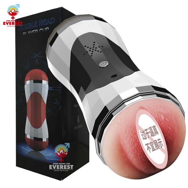 Cốc thủ dâm 2 đầu âm đạo và miệng bú mút rung rên cầm tay