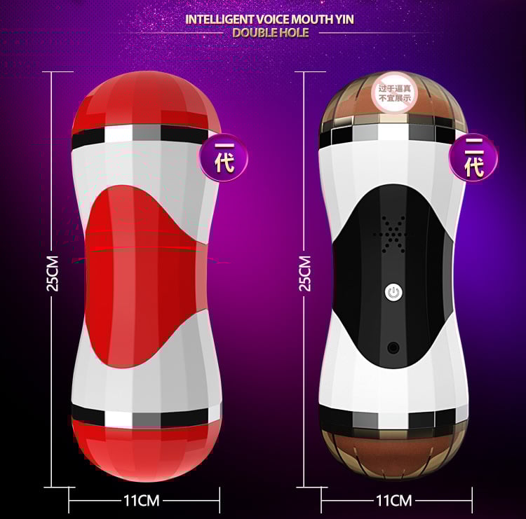 Cốc thủ dâm 2 đầu âm đạo và miệng bú mút rung rên cầm tay