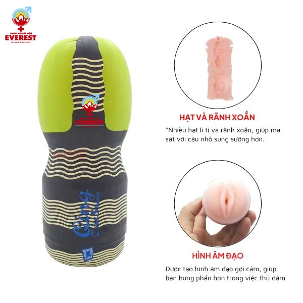 Cốc thủ dâm Qing hình âm đạo màu đen xanh giá rẻ cho nam