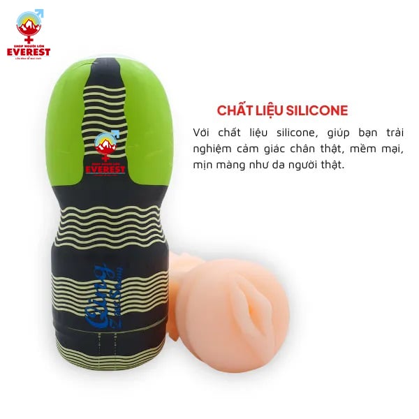 Cốc thủ dâm Qing hình âm đạo màu đen xanh giá rẻ cho nam