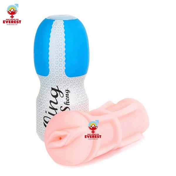 Cốc thủ dâm Qing hình âm đạo màu trắng xanh giá rẻ cho nam