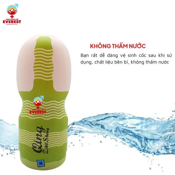 Cốc thủ dâm Qing hình miệng màu xanh lá giá rẻ cho nam