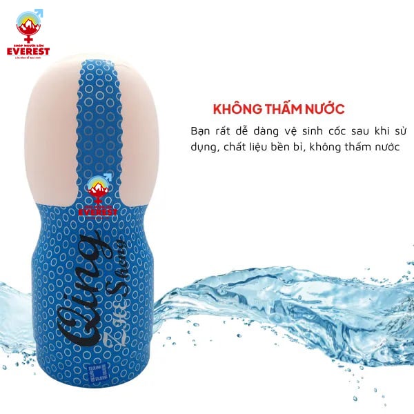 Cốc thủ dâm Qing hình miệng màu xanh trắng giá rẻ cho nam