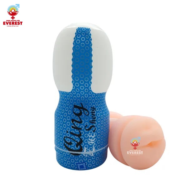 Cốc thủ dâm Qing hình miệng màu xanh trắng giá rẻ cho nam