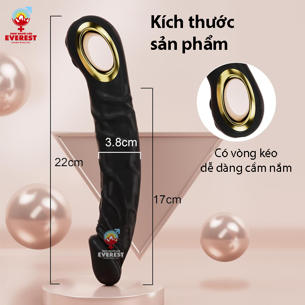 Dương vật giả silicon cầm tay 10 chế độ rung cao cấp