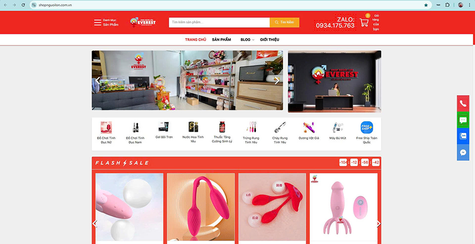 Shop Everest chuyên bán âm đạo giả giá rẻ đến cao cấp siêu đẹp uy tín ở TpHCM