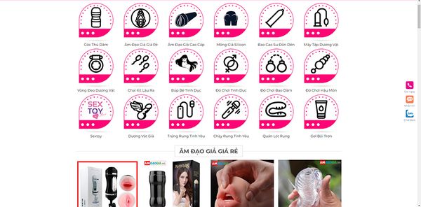 Không chỉ bán âm đạo giả, Shop Âm đạo còn bán nhiều loại đồ chơi tình dục khác