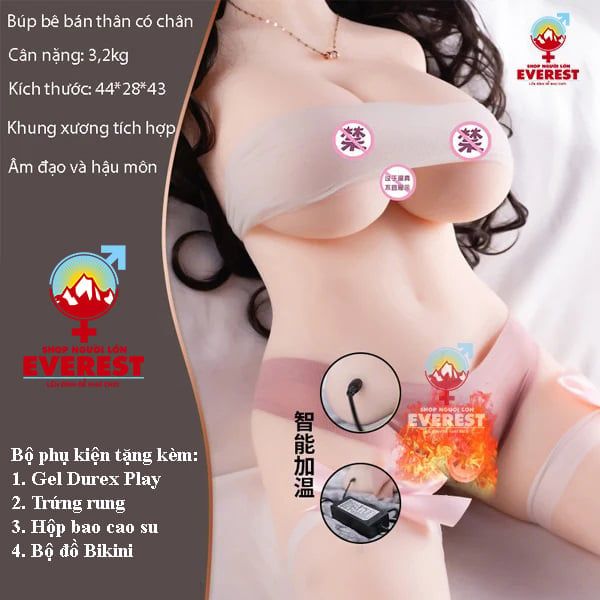 Mẫu búp bê này có bộ khung xương tích hợp kèm sưởi ấm thông minh
