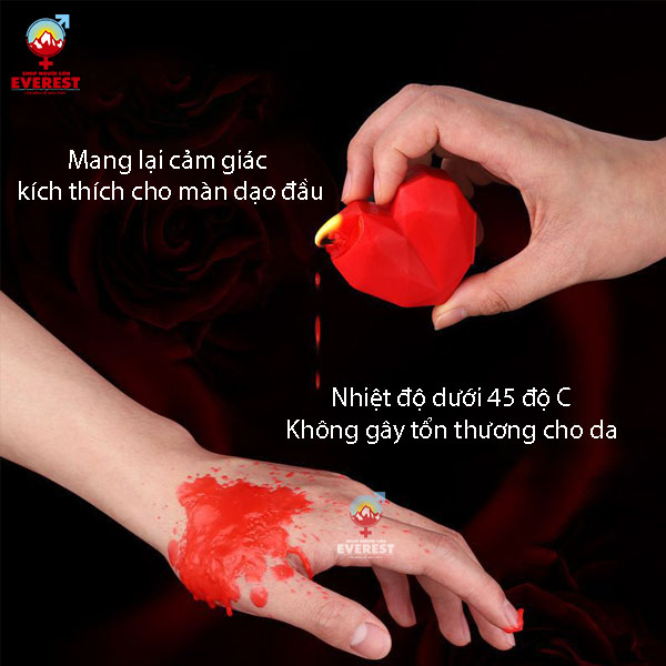Nến thơm nhiệt độ thấp BDSM hình trái tim kích thích mạnh bạo