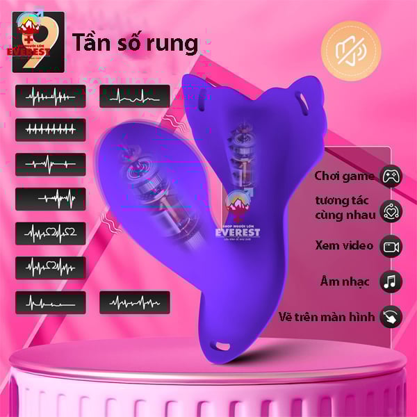Quần lót chip rung đầu dương vật điều khiển từ xa bằng App bluetooth