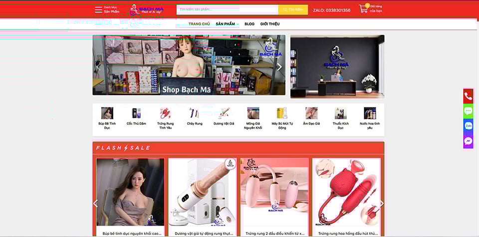 Shop Bạch Mã với đa dạng sản phẩm âm đạo giả cho bạn lựa chọn