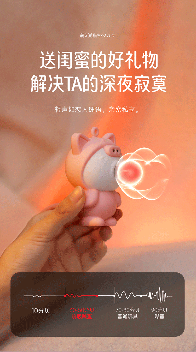 Trứng rung 2 đầu bé mèo dễ thương của thương hiệu Lilo