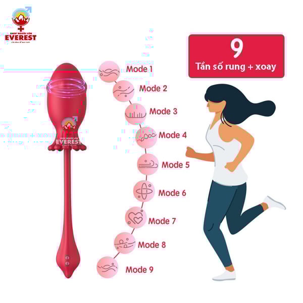 Trứng rung hình con mực điều khiển từ xa bằng app bluetooth