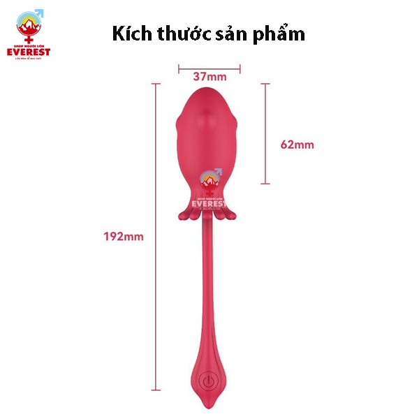 Trứng rung hình con mực điều khiển từ xa bằng app bluetooth