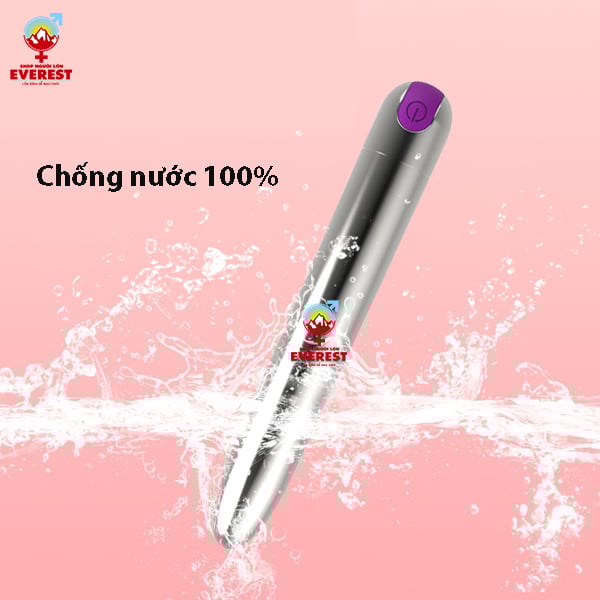 Trứng rung tình yêu inox rung 10 chế độ size lớn hình viên đạn