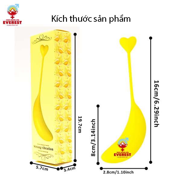 Trứng rung tình yêu quả chuối điều khiển từ xa bằng App điện thoại