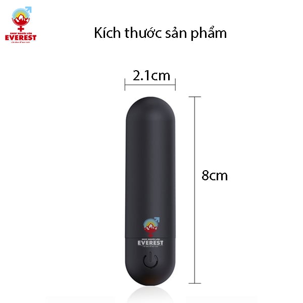 Trứng rung tình yêu silicon mini hình viên đạn rung 10 chế độ