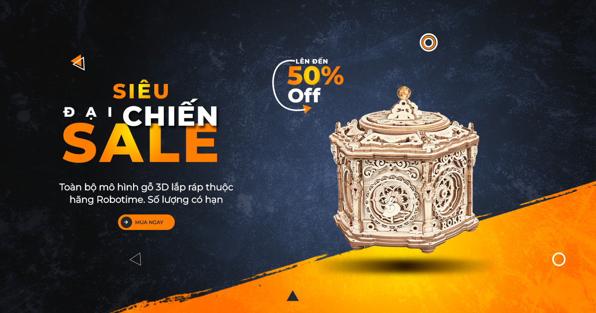 SIÊU SALE ĐẠI CHIẾN MÔ HÌNH GỖ 3D